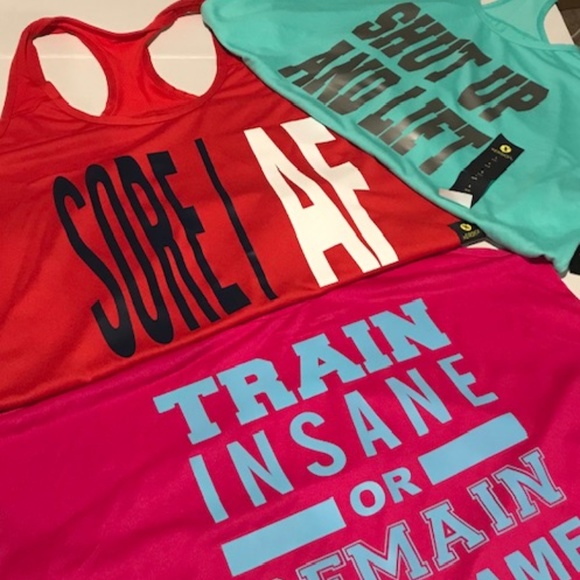 Shut Up and Lift Motivational Workout Tank - Picture 4 of 5